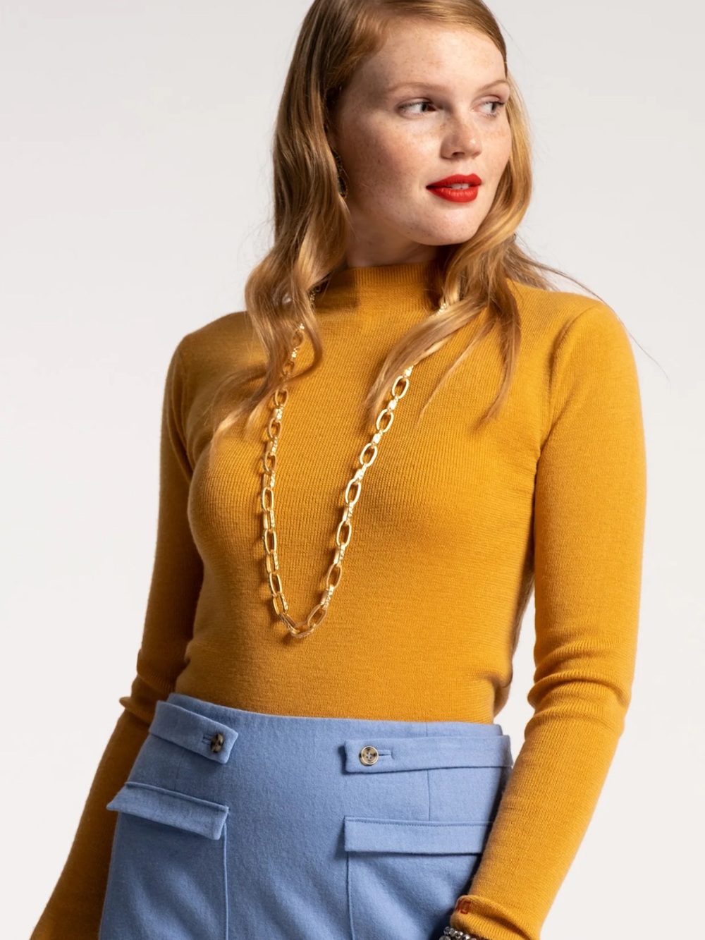 Frances Valentine Marie Long Sleeve Cotton Sweater